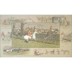 Charles Johnson Payne- Snaffles (1884=1967) Colour print. "A Point To Point"  20 x 30 ins.  £1,00...