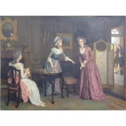 Charles Haigh Wood (1856-1927) Oil on canvas. "Two Strings To Her Bow" Signed.  36 x 48 ins.  £4,...