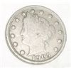 Image 1 : 1905 LIBERTY "V" NICKEL RED BOOK VALUE IS $10.00+ *NICE EARLY FINE GRADE*!! LIBERTY NICKEL CAME OUT 