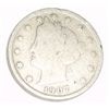Image 1 : 1907 *KEY DATE* LIBERTY "V" NICKEL RED BOOK VALUE IS $3.00+ *NICE EARLY VERY GOOD GRADE*!!