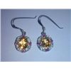 Image 1 : 6.040g Earring of Citrine, Ruby and CZ Sterling 925 Silver
