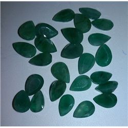 Natural African Emerald 30.15 Ct Pear Cut Stones
