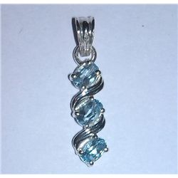 1.110g Pendant of Blue Topaz 925 Sterling Silver