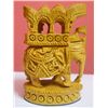 Image 1 : Decorative Wooden Statue of Ambabadi Elephant Size: 3 inches
