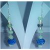 Image 2 : 10.690g Earring of Lapis and Malachite Sterling 925 Silver