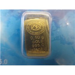 2 x .999 solid gold Nadir bars