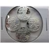 Image 1 : 4 x .999 solid silver Walking Lady Liberty rounds
