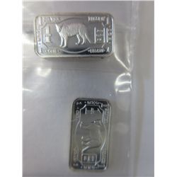 4 x .999 silver Cougar bullion bars.