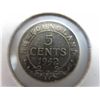 Image 1 : 1942 Newfoundland silver King George 5-cent piece