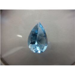 3.47 cts pear shaped blue topaz gemstone