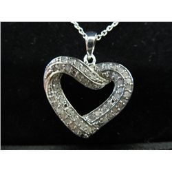 Stunning ladies diamond studded heart necklace