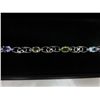 Image 1 : Ladies multi gemstone & diamond tennis bracelet