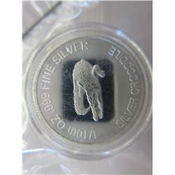 Australian Mint .999 solid silver Crocodile round