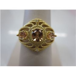 Sterling silver & gold dinner ring