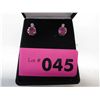 Image 2 : Brand new pair of ruby & diamond stud earrings