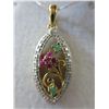 Image 1 : Ladies silver & gold pendant necklace