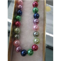 Genuine South Sea coloured, pearl necklace