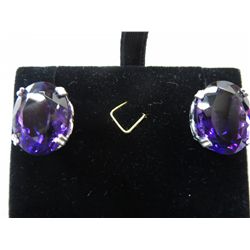 New Amethyst Earrings-Gemologist Appraisal $1075