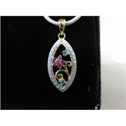 Gold-clad sterling silver pendant & chain
