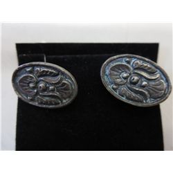 Unique Russian 0.800 Silver Cufflinks
