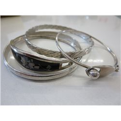 4 TAXCO Silver Bracelets, Sterling Silver
