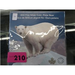 2014 Canada Polar Bear silver $50.00 coin