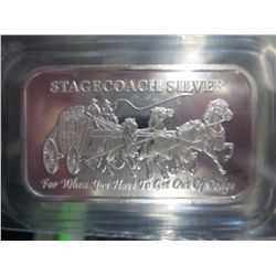 Stagecoach design silver bar