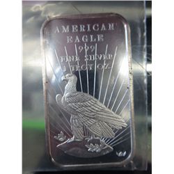 Silver bar, American Eagle motif