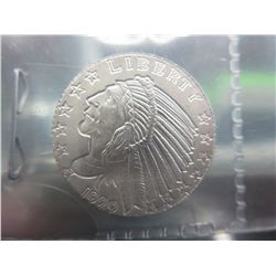 2 x Indian Head motif silver rounds