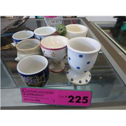8 Vintage eggcups