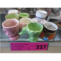 8 Vintage eggcups