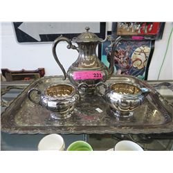 Silver plated tea service