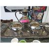 Image 1 : Silver plated tea service