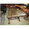 Image 1 : English oak draw leaf dining table w/one chair