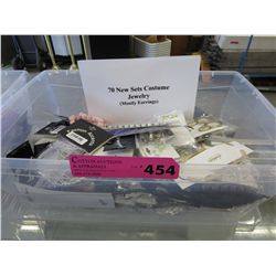 Box of approx. 70 new costume jewelry sets