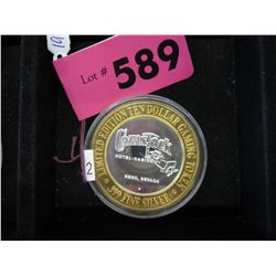 .999 silver "Comstock" $10 casino token