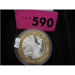 .999 silver "Silver City" $10 casino token