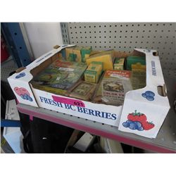 Box of assorted vintage items