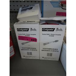 6 boxes of assorted Colgate toothbrushes