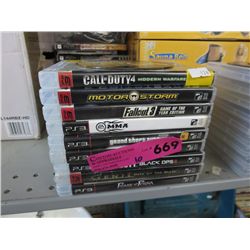 Approx 10 PS3 games