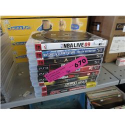 Approx 10 PS3 games