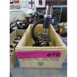 Vintage miniature microscope & box