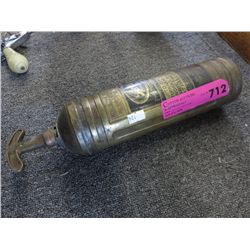 Antique brass fire extinguisher