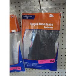Hinged knee brace, in box.