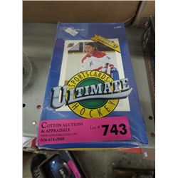 Box of hockey cards