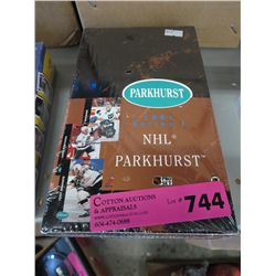 Box of hockey cards
