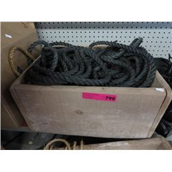 Wooden tote of rope