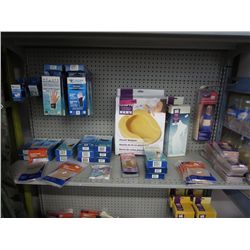 Complete shelf of assorted health products