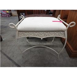 Cream vintage vanity stool