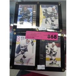 4 Wayne Gretzky hockey cards
